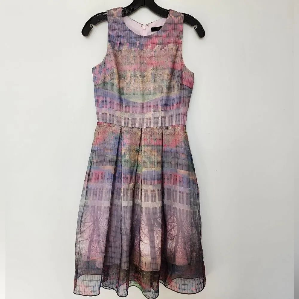 Cynthia Steffe Fit/Flare‎ Cityscape Print Dress